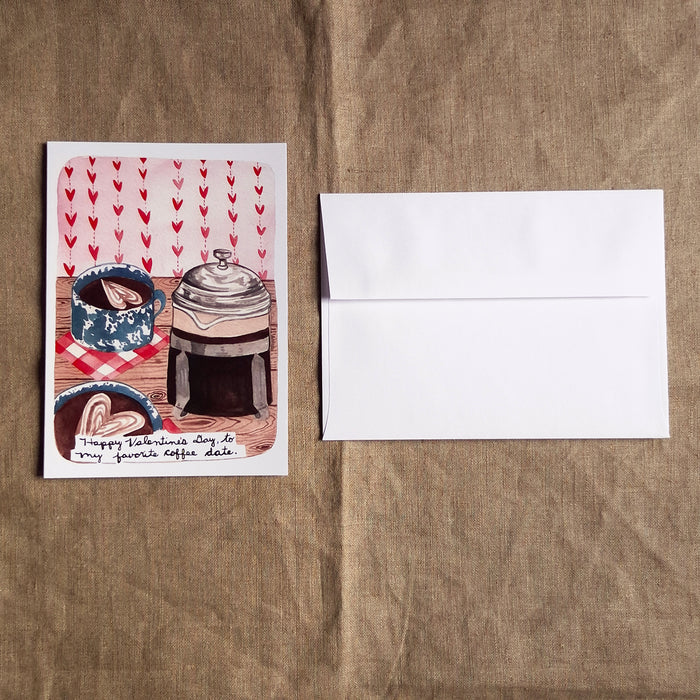 Coffee Date Valentine's Day Greeting Card