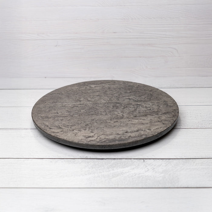 Rustic Strength, Concrete Lazy Susan, Charcoal 15" diameter