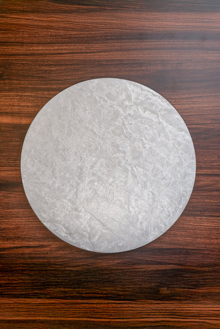 Rustic Strength, Concrete Lazy Susan, White 15" diameter