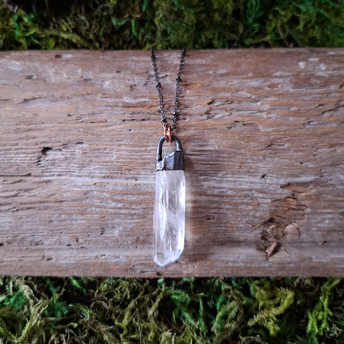 Copper and Clear Quartz Pendant