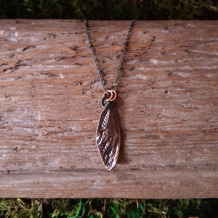 Copper Cicada Wing Pendant