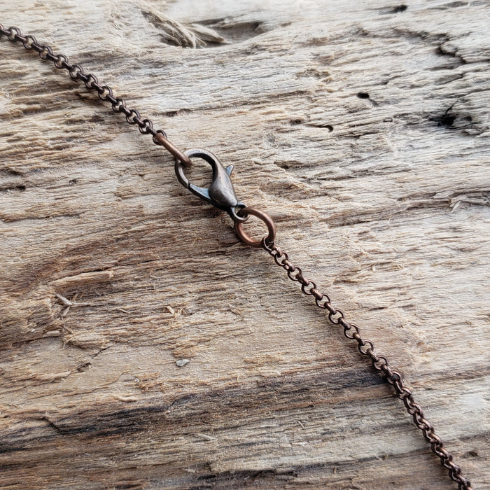 Copper Quartz Point Pendant
