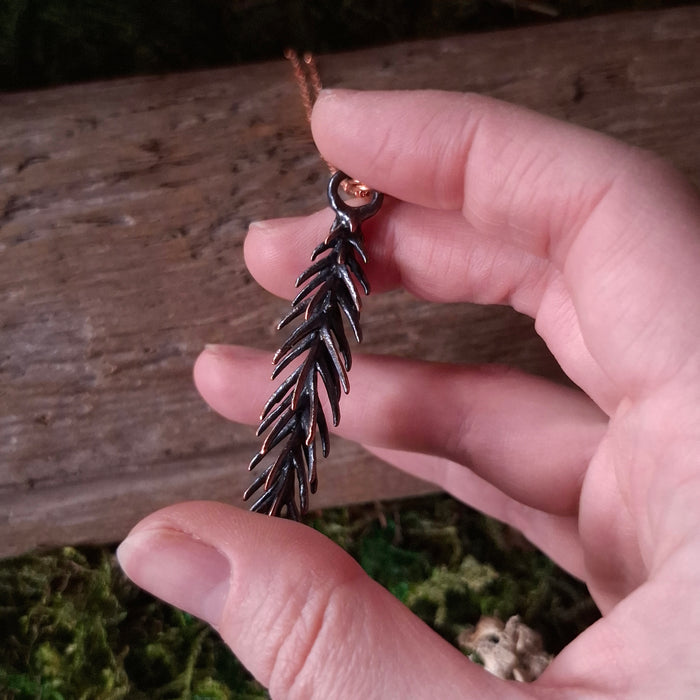 Copper Sugi Cedar Pendant