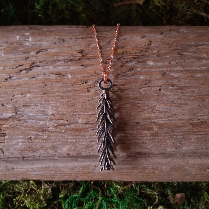 Copper Sugi Cedar Pendant
