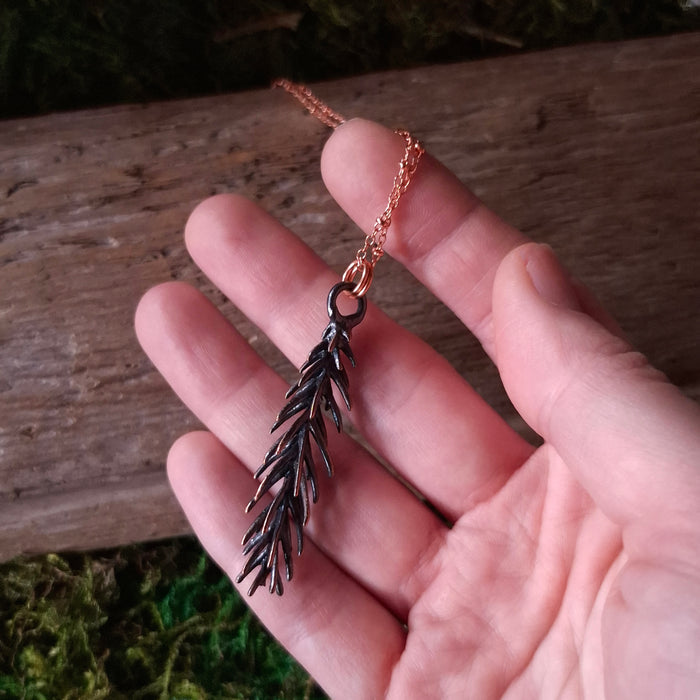 Copper Sugi Cedar Pendant