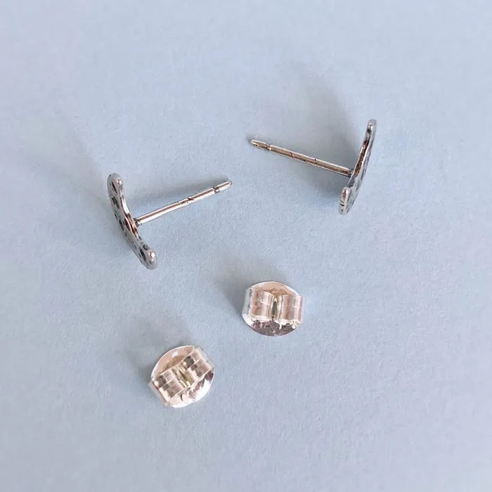 Crescent Moon Stud Earrings