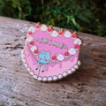 "Crime" Cake Frog Enamel Pig