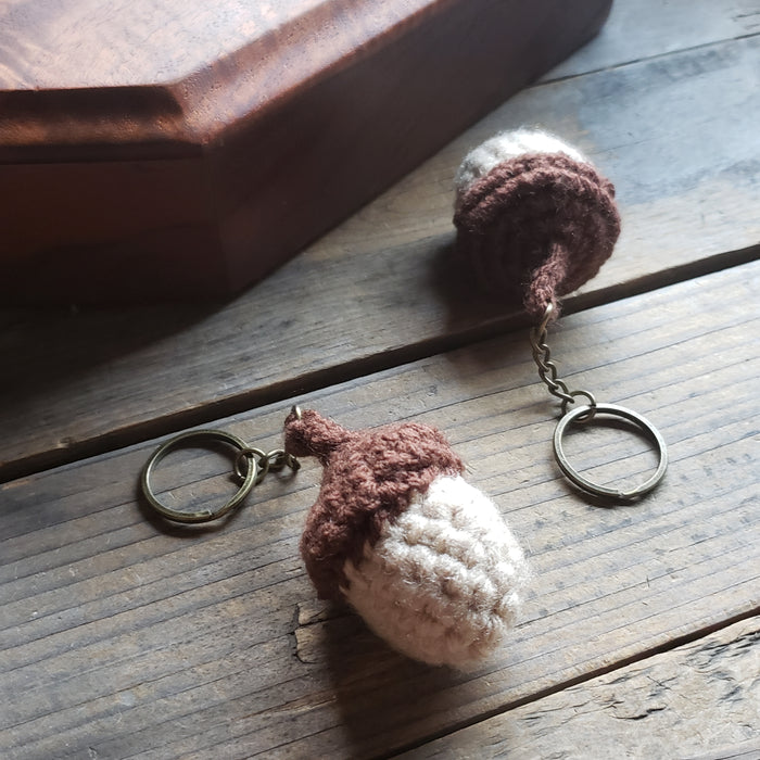 Crochet Acorn Keychain