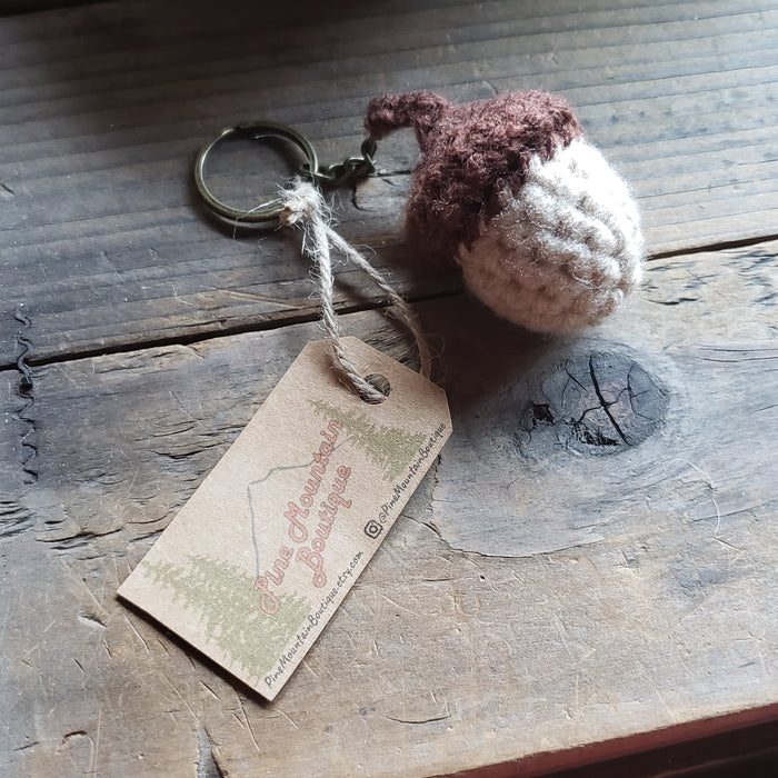Crochet Acorn Keychain