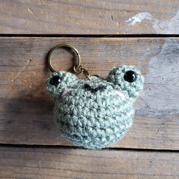 Crochet Frog Plush Keychain
