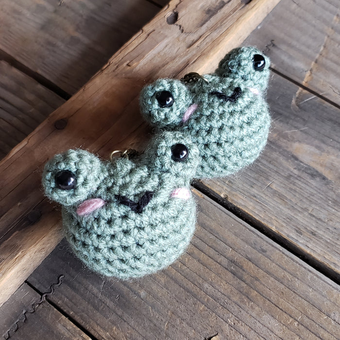 Crochet Frog Plush Keychain