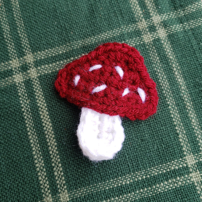 Crochet Mushroom Hairclip