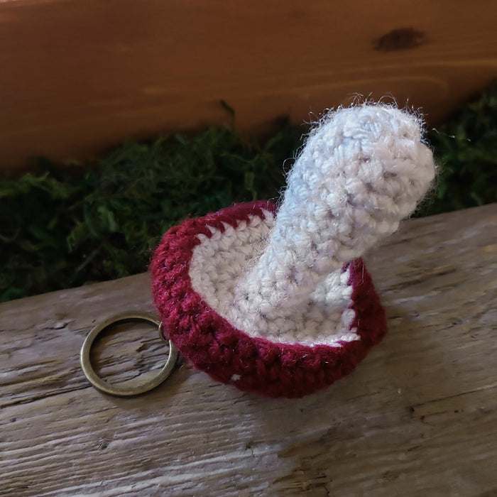 Crochet Mushroom Plush Keychain