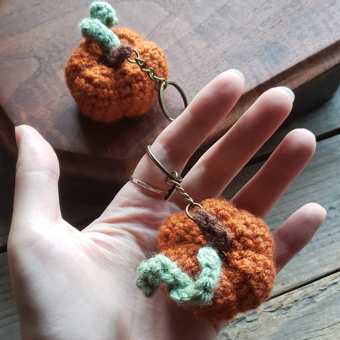 Crochet Pumpkin Keychain
