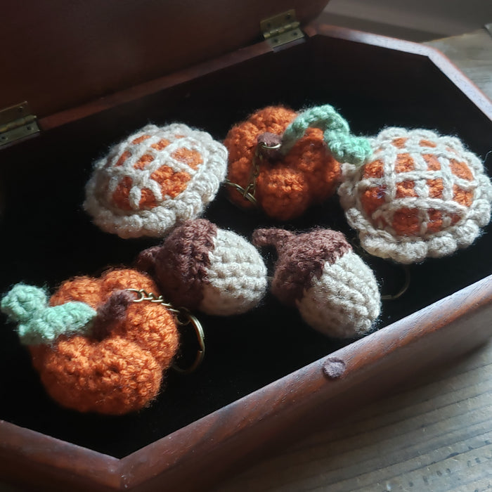 Crochet Pumpkin Keychain