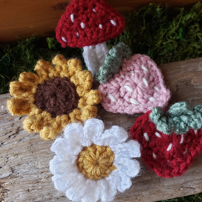 Crochet Strawberry Hairclip