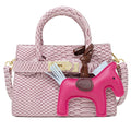 Crocodile Pony Handbag Pink