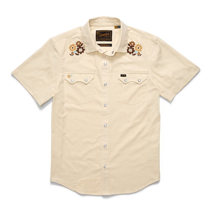 Crosscut Deluxe - Flower Power: Off White Dobby