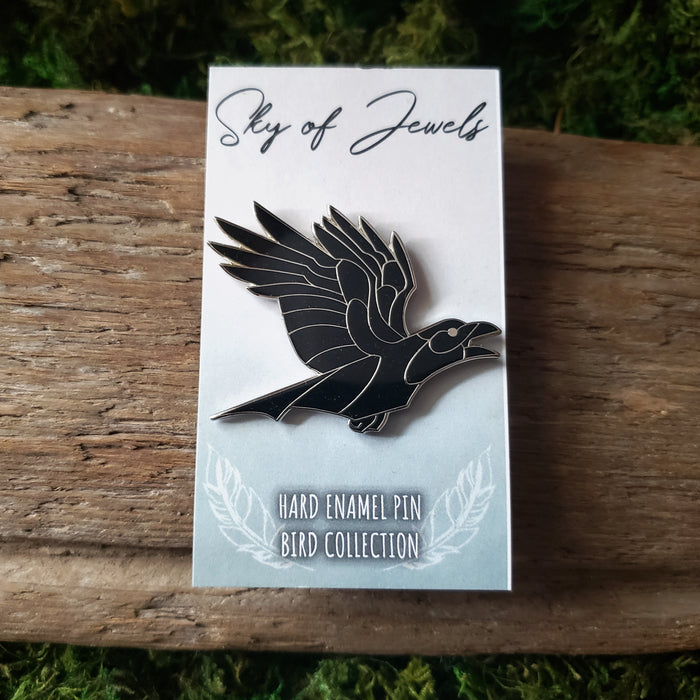 Crow Enamel Pin