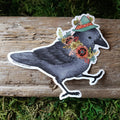 Crow in a Cap Vinyl Sticker