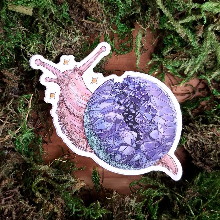 Crystal Ball Snail Vinyl Sticker