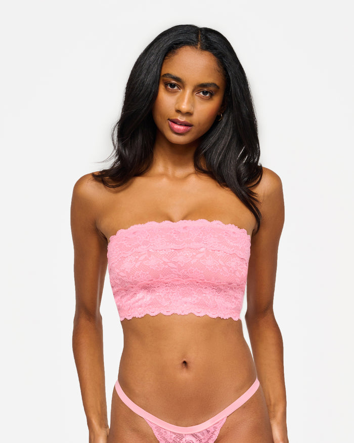 Pink Bralette - Never Say Never Curvy Flirtie Bandeau Bra