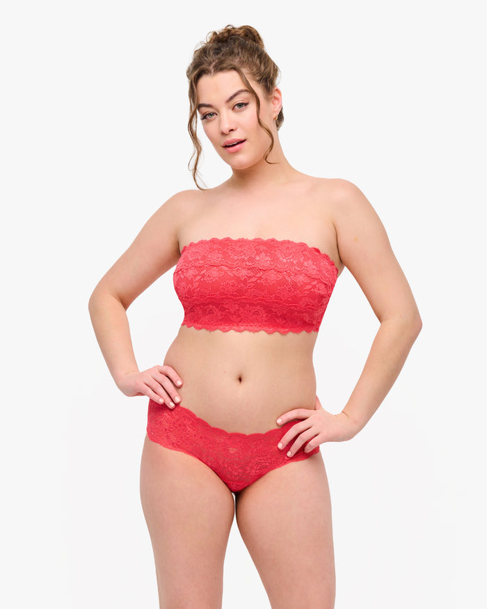 Pink Bralette - Never Say Never Curvy Flirtie Bandeau Bra