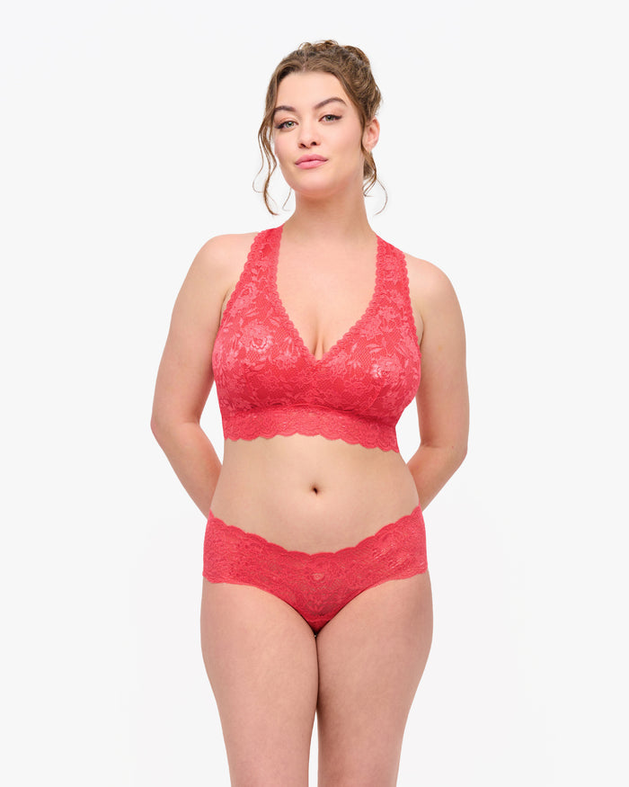 Pink Bralette - Never Say Never Curvy Racie Racerback Bralette