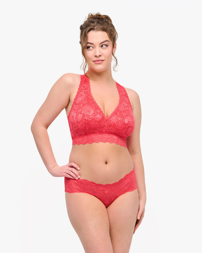 Pink Bralette - Never Say Never Curvy Racie Racerback Bralette