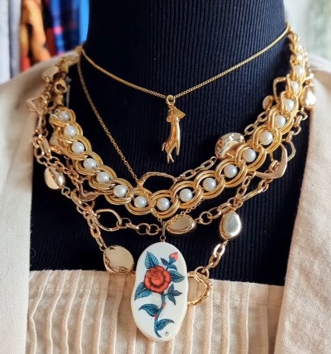 Dainty Brass Idle Hand Pendant