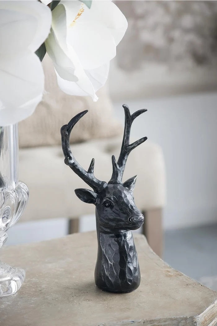 Darby 8-Point Deer Head Black