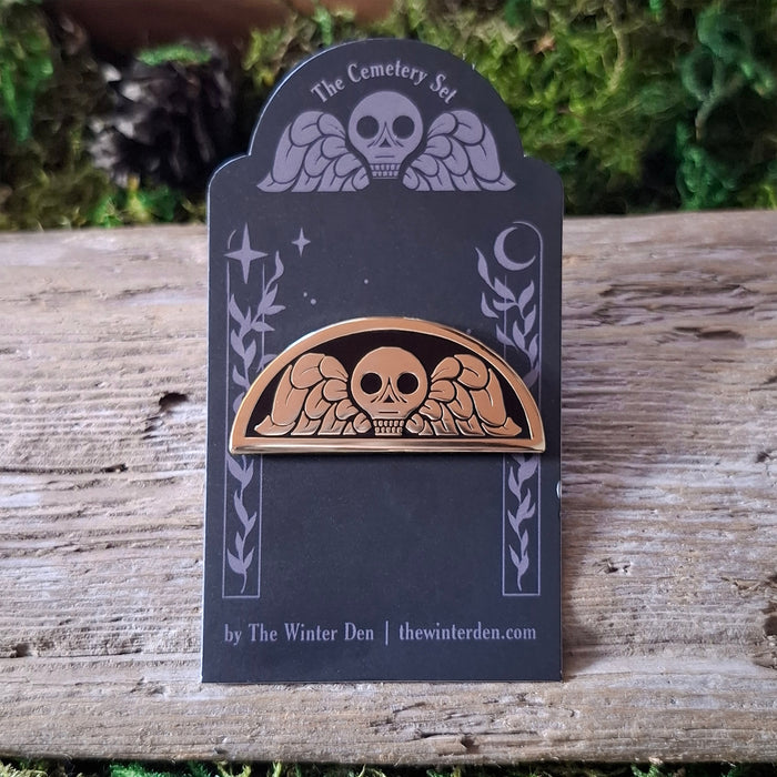 Death's Head Enamel Pin