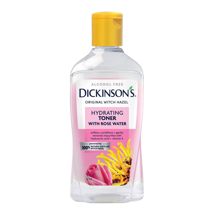 Dickinson's Enhanced Witch Hazel Alcohol-Free Hydrating Toner with Rosewater 16 oz - 6 Pack