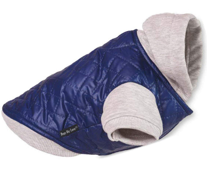 Dogs My Love Cold Weather Hoodie Jacket 6 Sizes Coat Blue