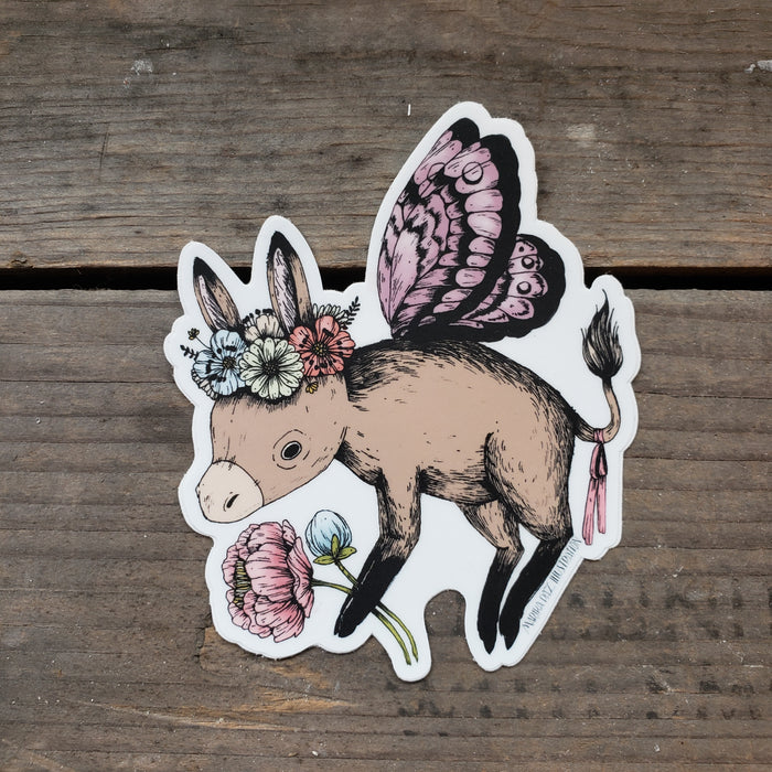 Donkey Fairy Vinyl Sticker