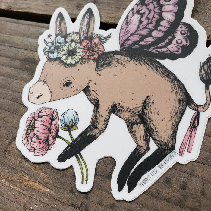 Donkey Fairy Vinyl Sticker