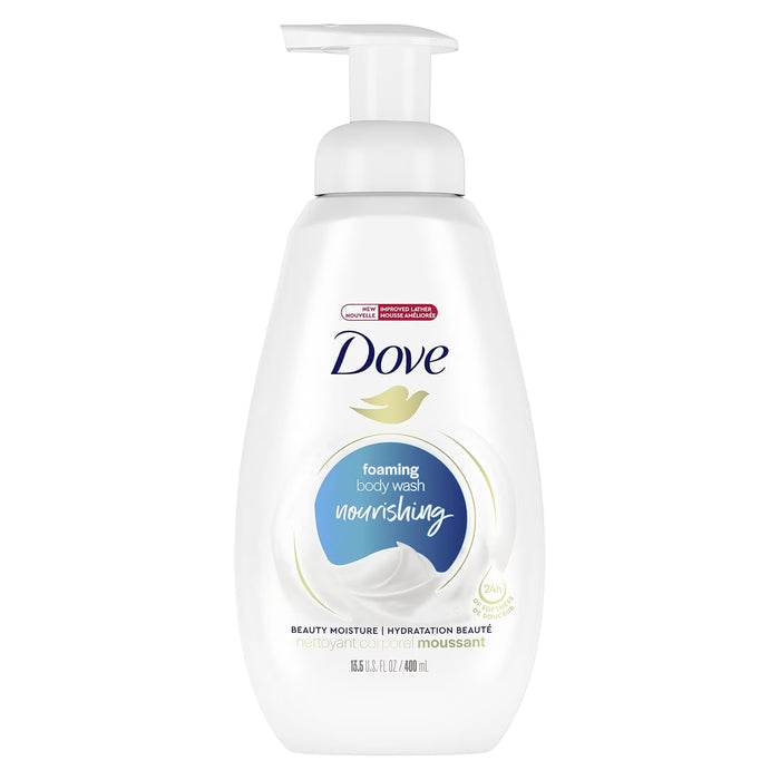 Dove Beauty Moisture Instant Foaming Body Wash Deep Moisture Pump 13.5 oz - 4 Pack