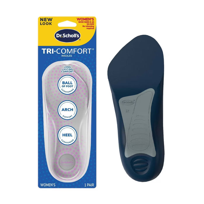 Dr. Scholl's Tri-Comfort Women's 3/4-Length Shoe Insoles Size 6-10 - 12 Pack