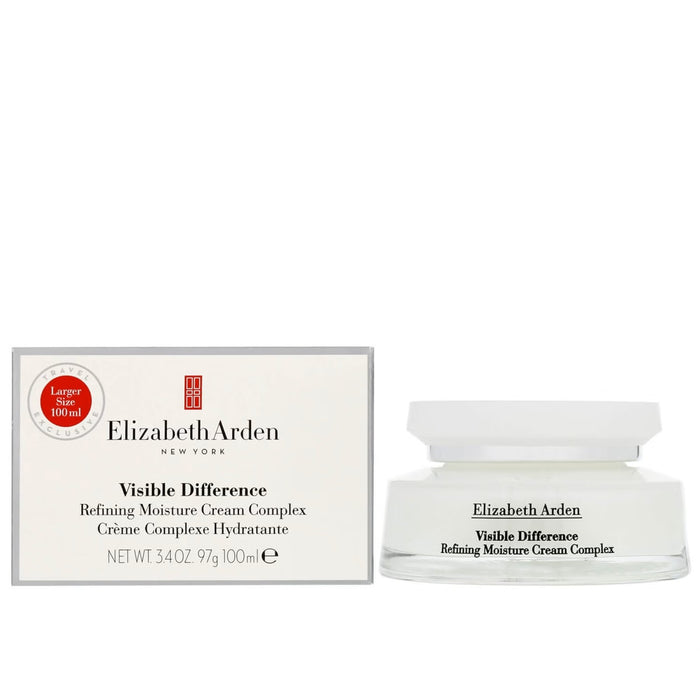 Elizabeth Arden Visible Difference Refining Moisture Cream Complex in 100ml jar, hydrating face moisturizer for smooth skin