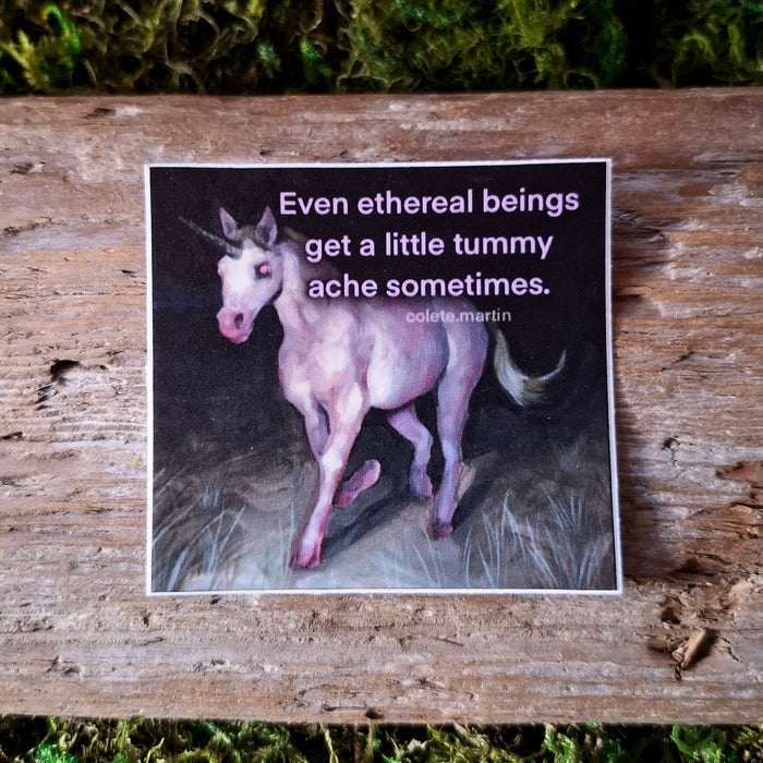 "Ethereal Tummy Ache" Vinyl Sticker