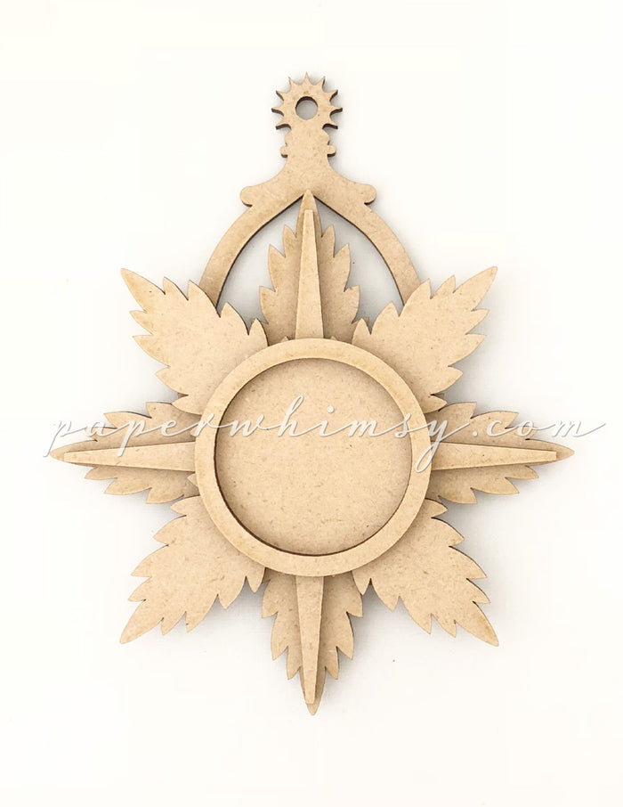 Feathered Star Ornament - paperwhimsy