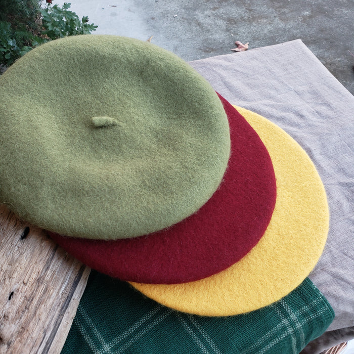Felted Wool Blend Beret