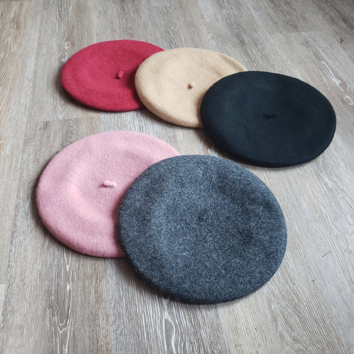 Felted Wool Blend Beret