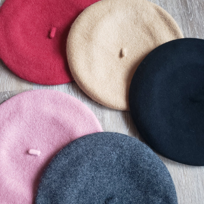 Felted Wool Blend Beret