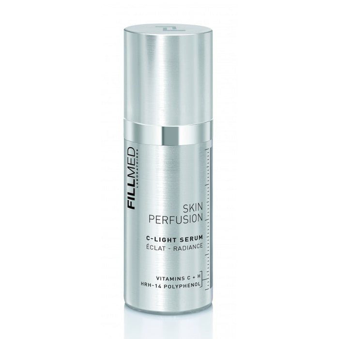 Fillmed C-Light Serum 30ML, a nourishing moisturizer and brightening lotion by FILLMED®, displayed in a sleek bottle.