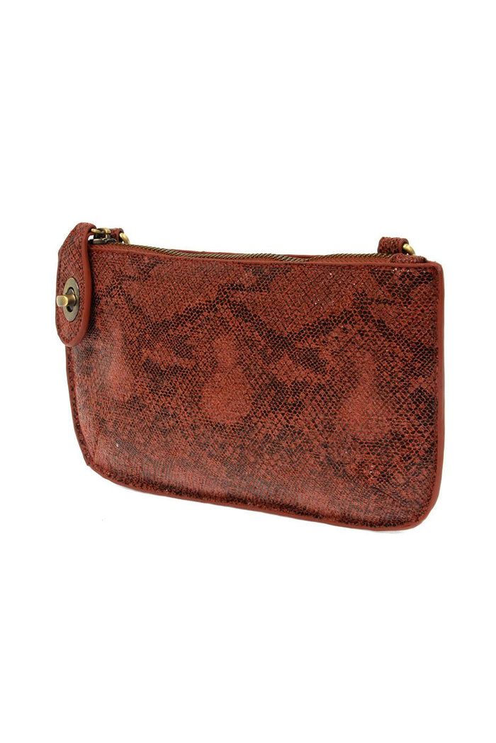 Fire Python Mini Crossbody Wristlet Clutch