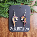 Firebelly Newt Wooden Earrings