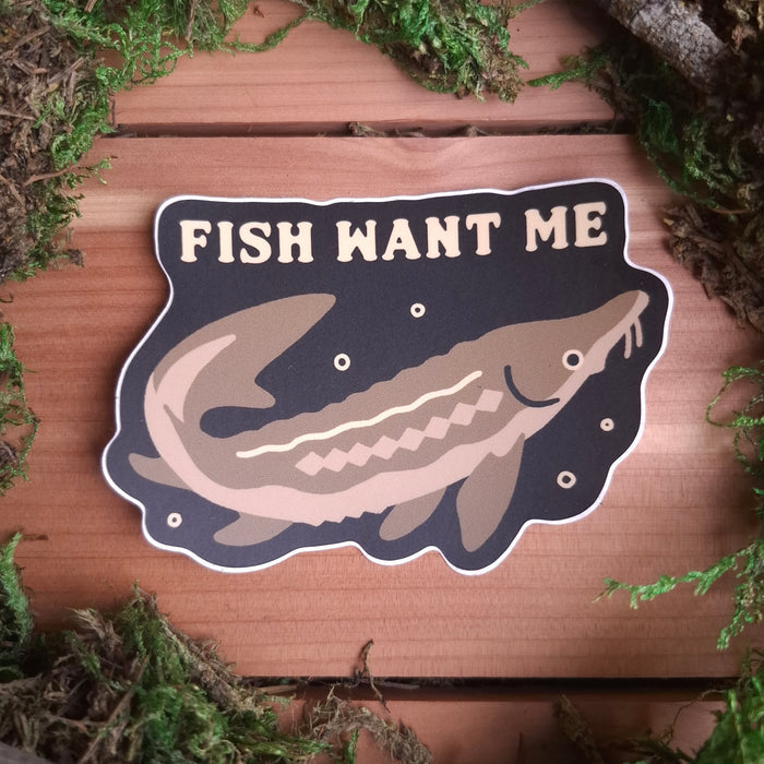 "Fish Want Me" Vinyl Sticker