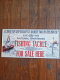 Fishing Tackle For Sale metal sign