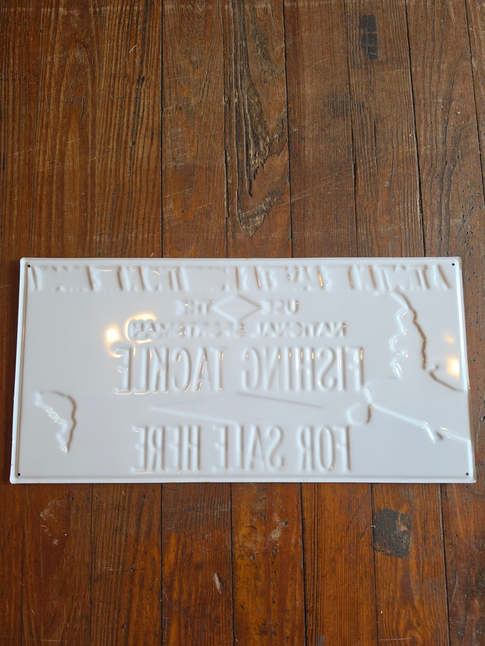 Fishing Tackle For Sale metal sign